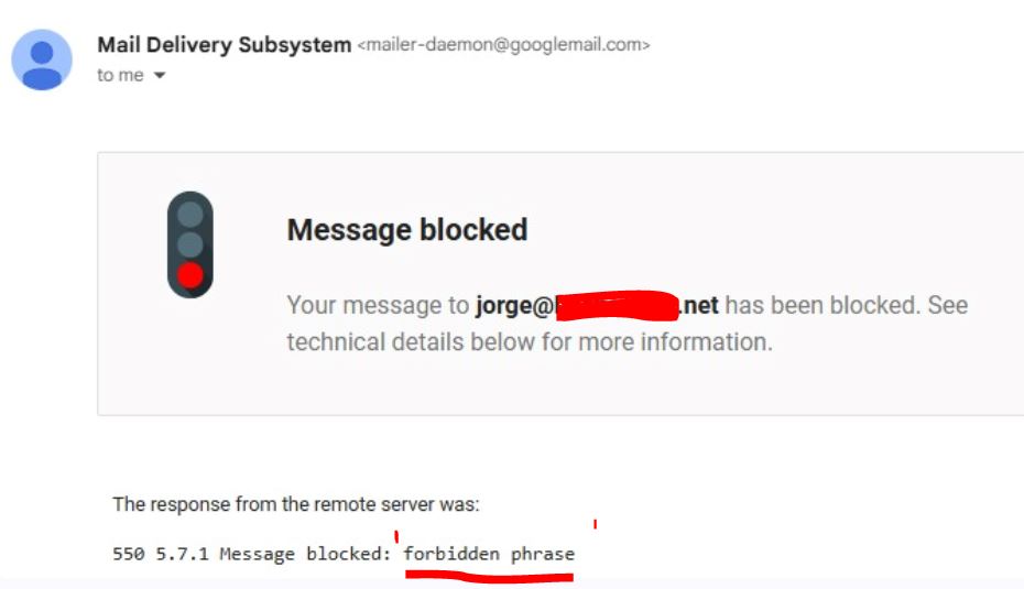 registration email blocked